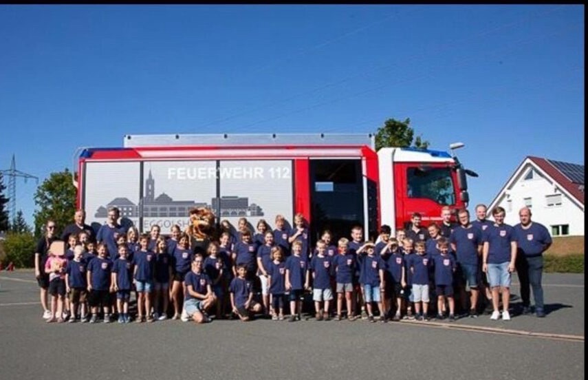 Löschbären beim Üben